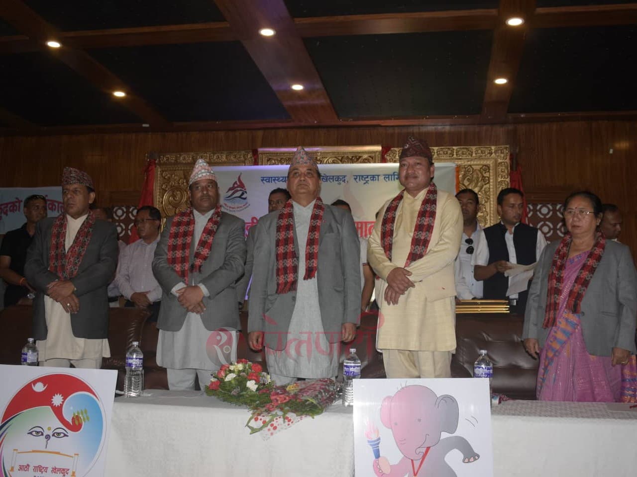 अन्तर्राष्ट्रिय पदक जित्ने पाँच खेलाडी नगदसहित सम्मानित