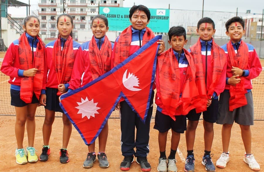 आईटीएफ एसियन यु–१२ टिम च्याम्पियनसिपमा ६ नेपाली खेलाडी
