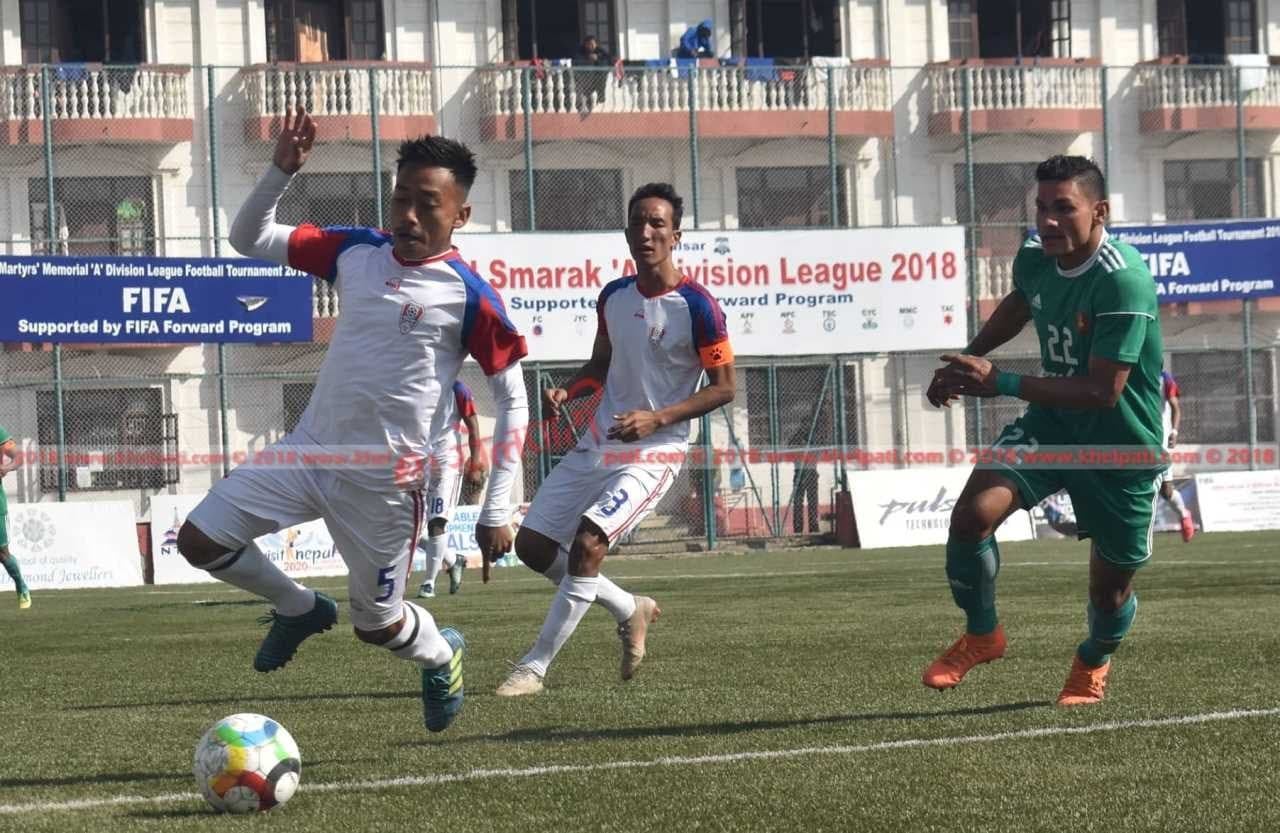 पहिलो हाफमा आर्मी र ब्रिगेड ब्वाईजको बराबरी