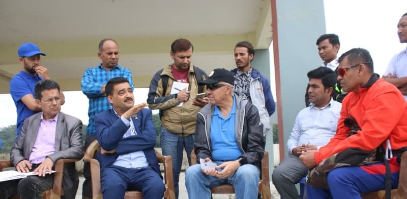 सदस्य सचिवद्वारा मुलपानी रंगशालाको निरीक्षण