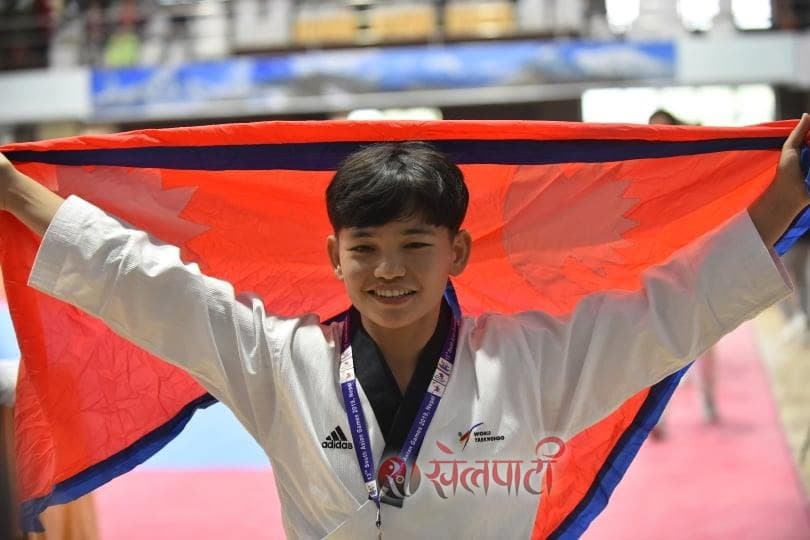 तेक्वान्दोमा नेपालकी पार्वतीलाई स्वर्ण