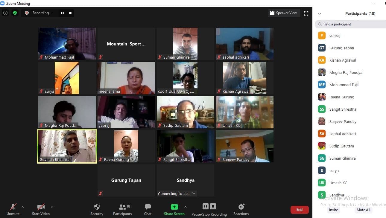 पर्वतीय खेलकुद महासंघको वार्षिक कार्ययोजना तयार