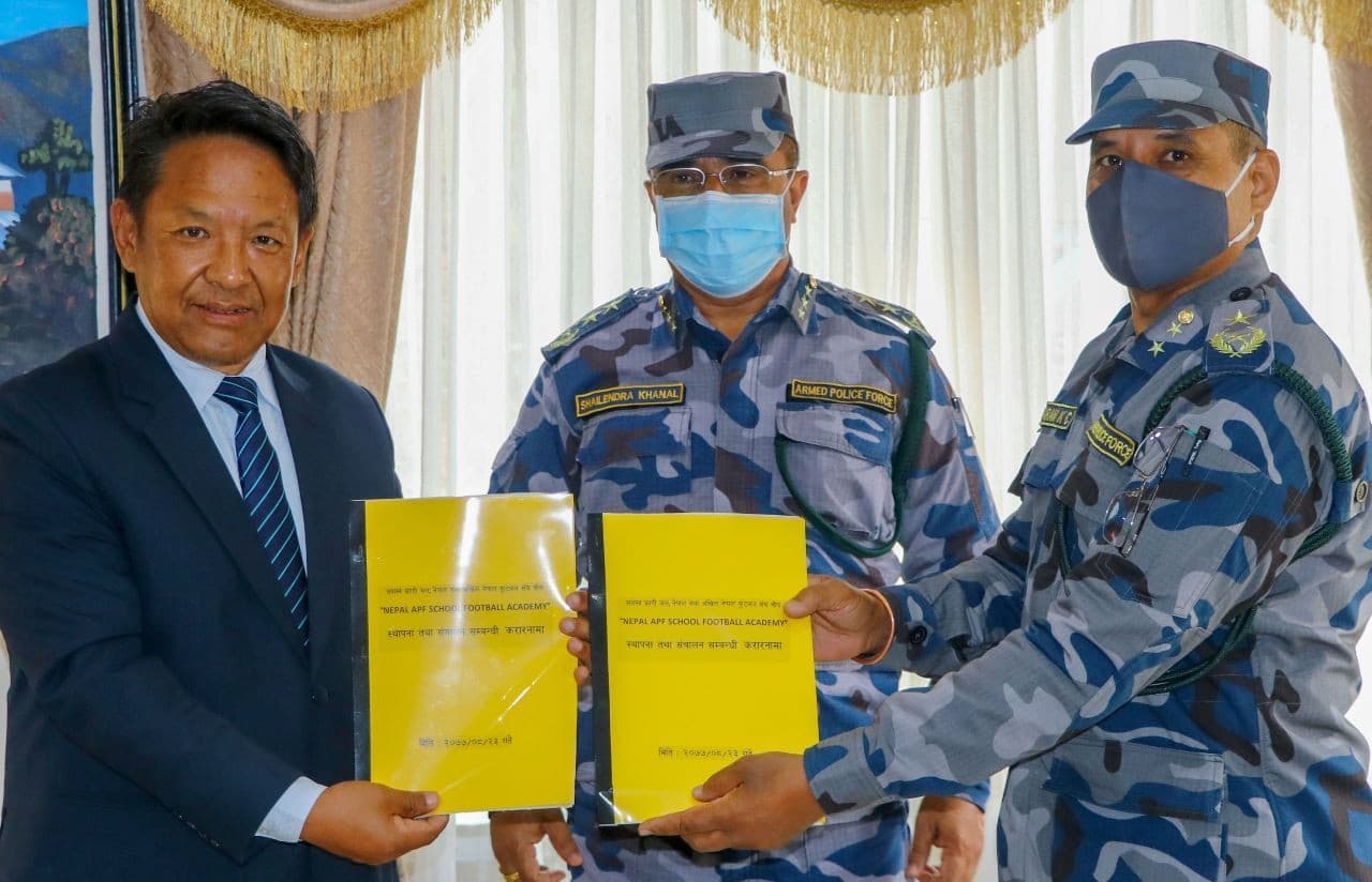 एकेडेमी सञ्चालन गर्न एन्फा र एपीएफबीच सम्झौता