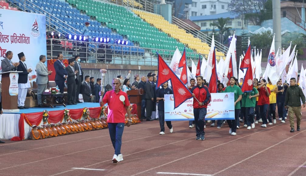 केन्द्रस्तरीय राष्ट्रपति रनिङ शिल्ड सुरु