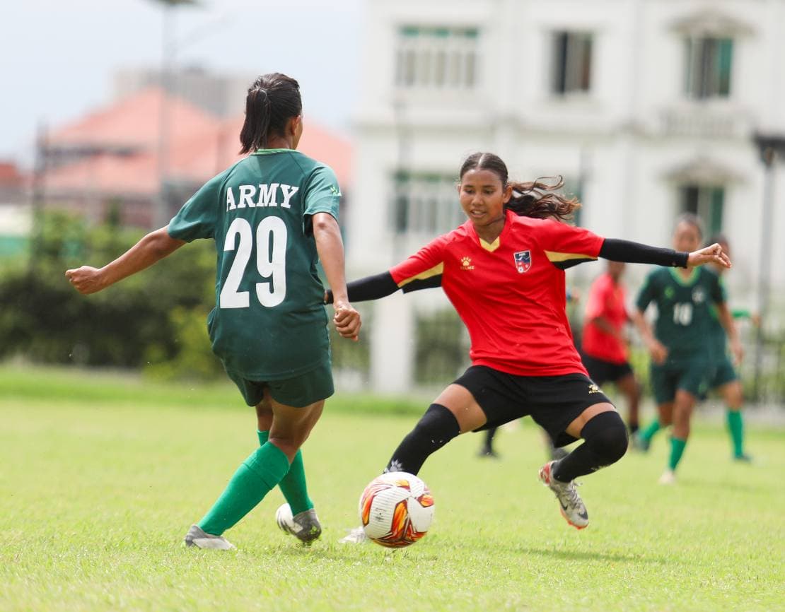 अभ्यास खेलमा युवा टोली आर्मीसँग पराजित