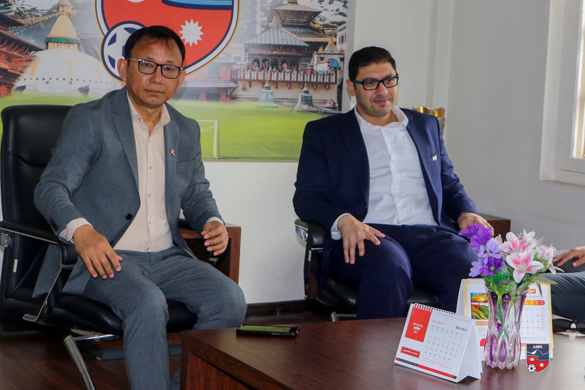 फिफा र एएफसीको प्रतिनिधिद्वारा एन्फा पदाधिकारीसँग भेट