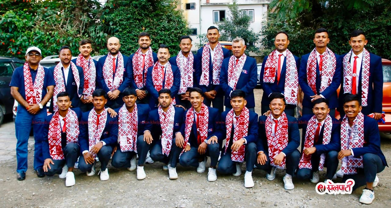 क्रिकेट टिम यूएई प्रस्थान गर्दै