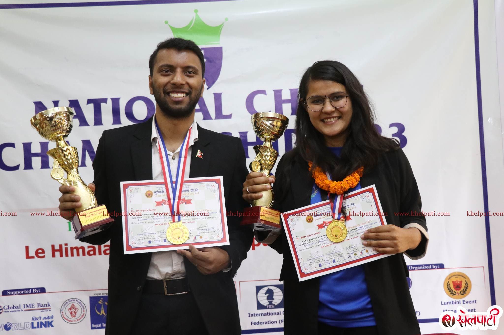 च्याम्पियन रुपेश र सुजना अपराजित  