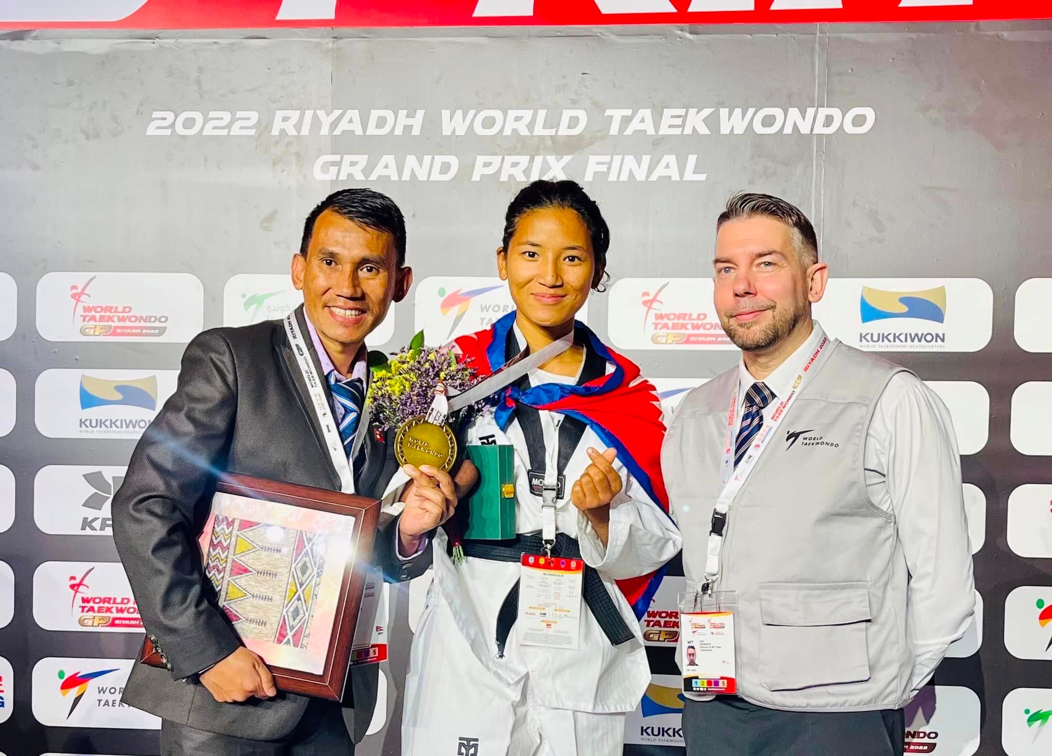 पारा तेक्वान्दोकी सिर्जनालाई ऐतिहासिक स्वर्ण