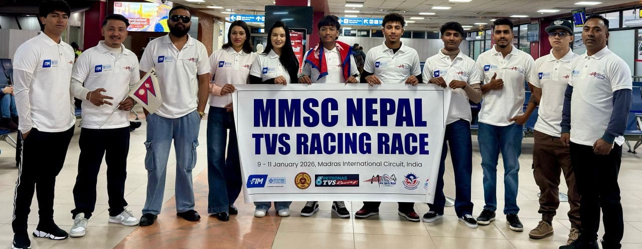 चेन्नईको रेसिङ ट्रयाकमा नेपाली राइडर