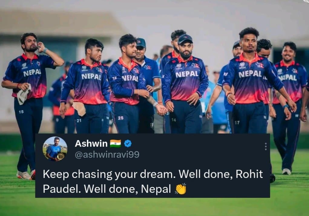 आश्विनले गरे नेपाली टोलीको प्रशंसा