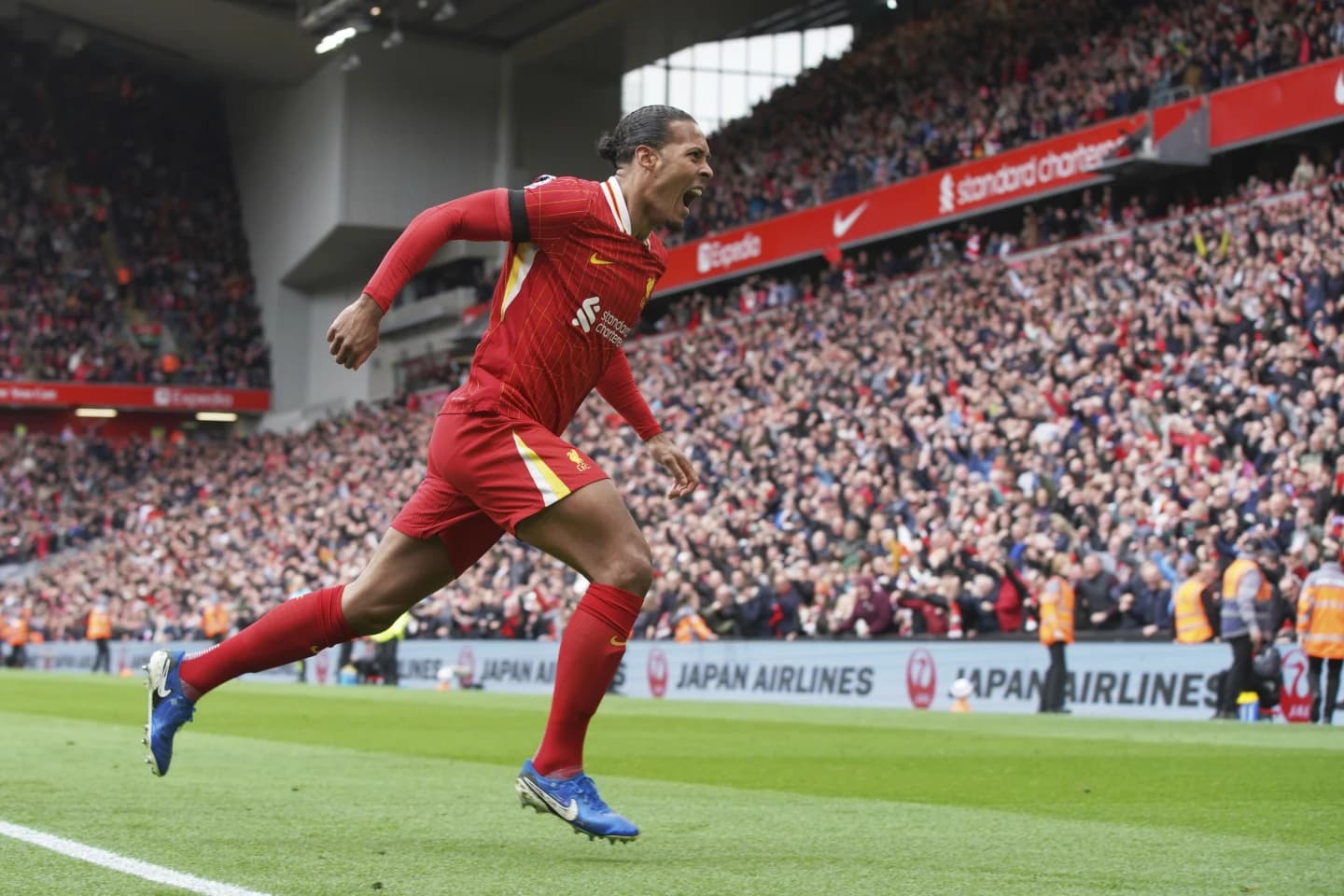 भ्यान डाइकको गोलसँगै लिभरपुलको उपाधि लगभग पक्का