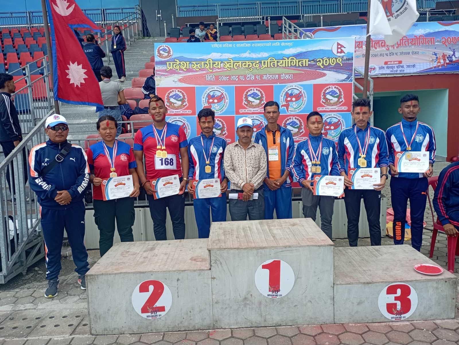 एथलेटिक्समा ९ स्वर्ण जित्दै कास्की पहिलो