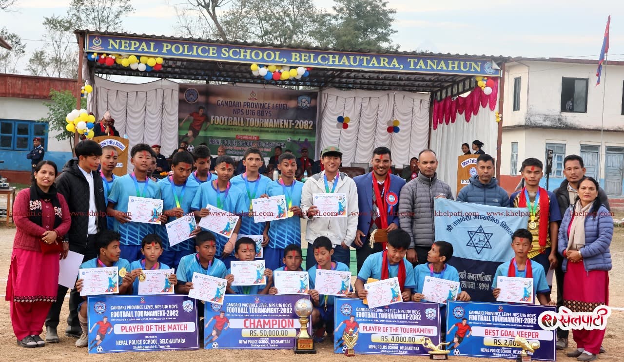 तालबेसीले जित्यो एनपीएस अन्तरविद्यालय फुटबल प्रतियोगिता